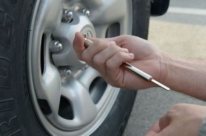 Improve gas mileage by checking tire pressure